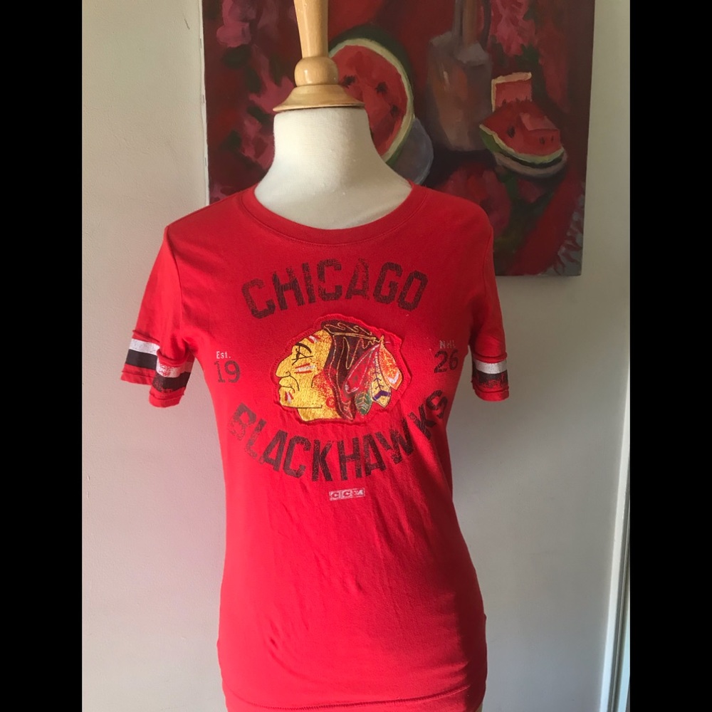 Chicago Blackhawks vintage style t shirt